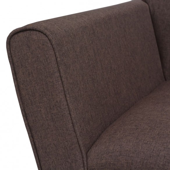 Fauteuil Marron Acier et tissu