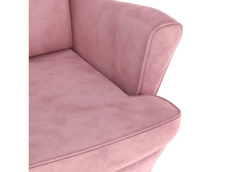 Fauteuil rose velours