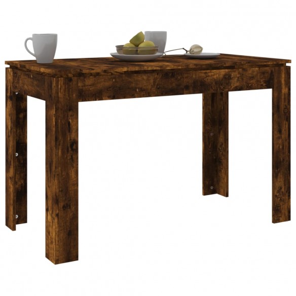 Table à dîner chêne fumé 120x60x76 cm bois d'ingénierie