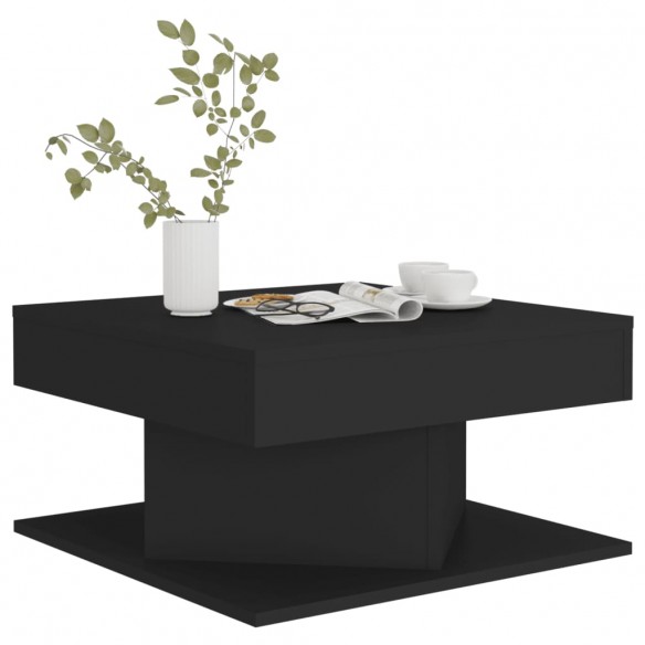 Table basse Noir 57x57x30 cm Aggloméré