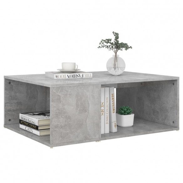 Table basse Gris béton 90x67x33 cm Aggloméré