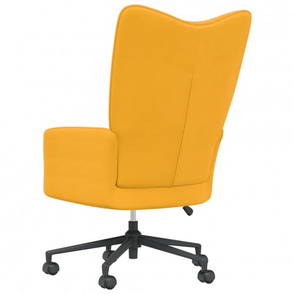 Chaise de relaxation Jaune moutarde Velours