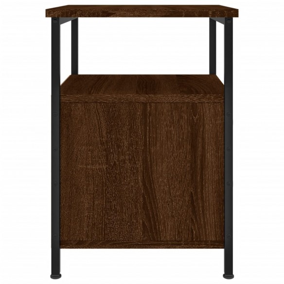 Table de chevet chêne marron 34x35,5x50 cm bois d'ingénierie