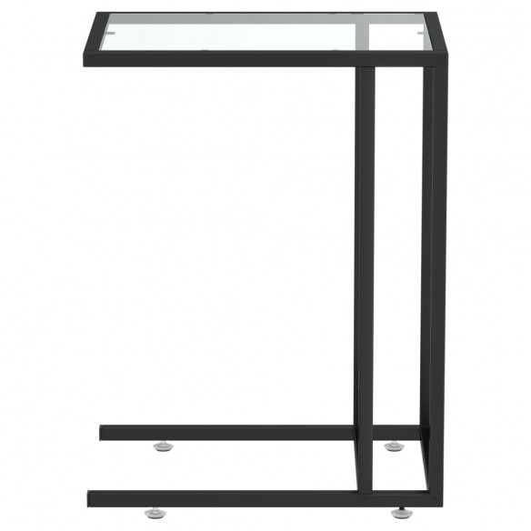 Table d'appoint ordinateur Transparent 50x35x65 cm Verre trempé