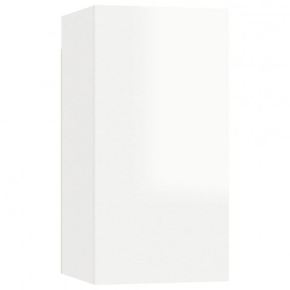 Meubles TV 2 pcs Blanc brillant 30,5x30x60 cm Aggloméré