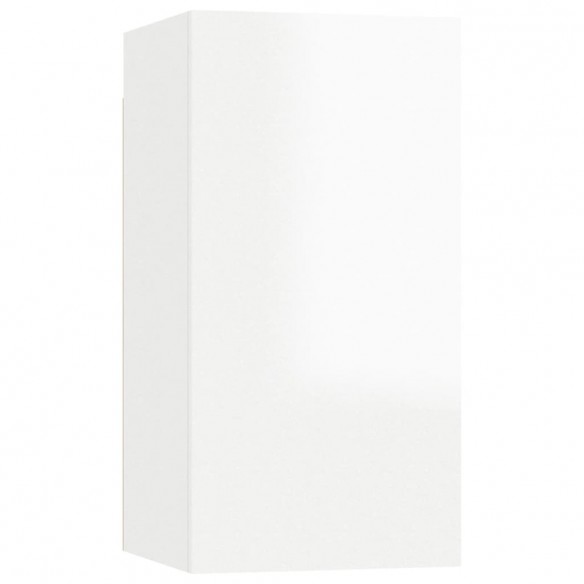 Ensemble de meubles TV 4 pcs Blanc brillant Bois d'ingénierie