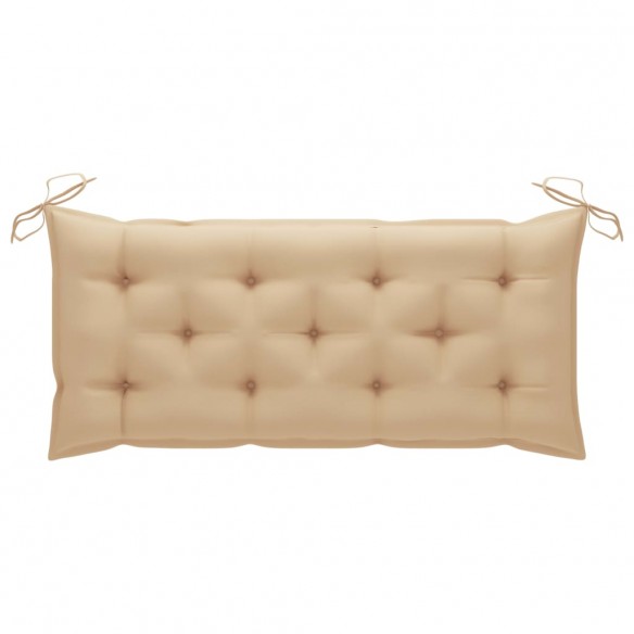 Banc de jardin pliable avec coussin 118 cm Bambou