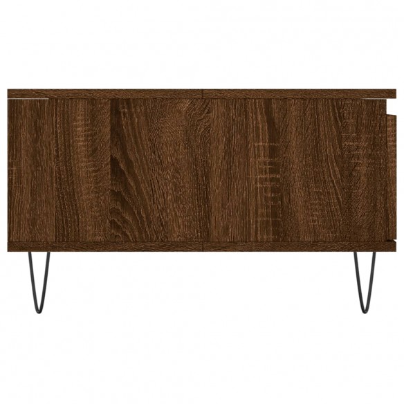 Table basse chêne marron 90x60x35 cm bois d'ingénierie