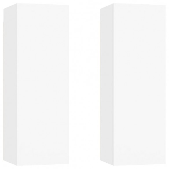 Meubles TV 2 pcs Blanc 30,5x30x90 cm Aggloméré