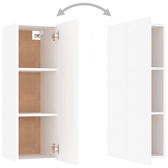 Meubles TV 2 pcs Blanc 30,5x30x90 cm Aggloméré