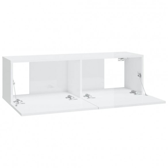 Ensemble de meubles TV 8 pcs Blanc brillant Bois d'ingénierie