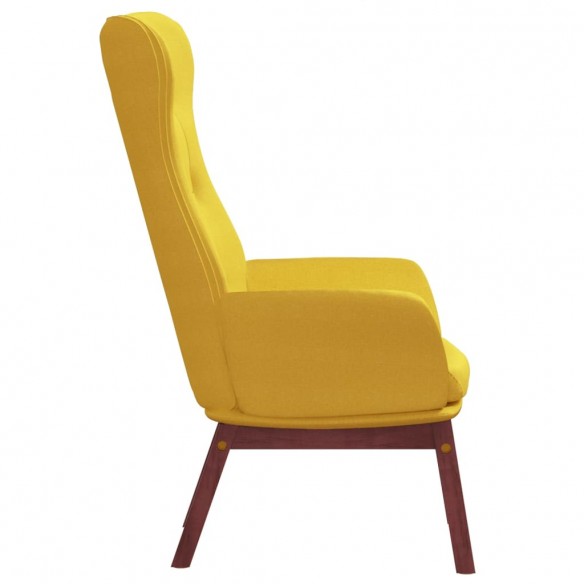 Chaise de relaxation Jaune moutarde Tissu