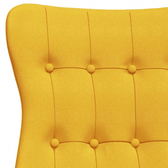 Chaise de relaxation Jaune moutarde Tissu