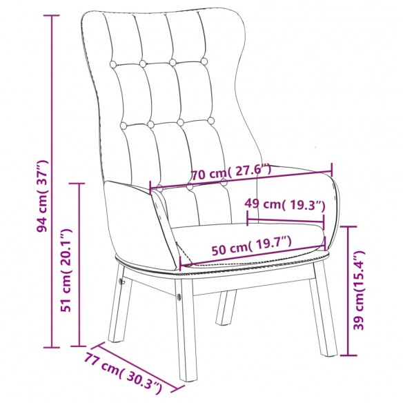 Chaise de relaxation Jaune moutarde Tissu