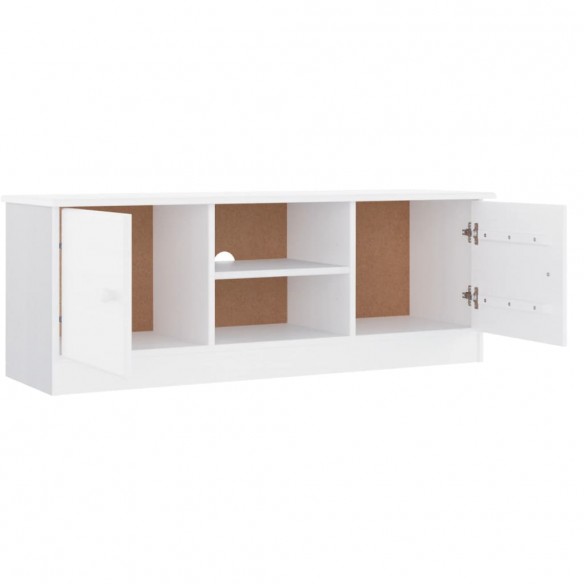 Meuble TV ALTA blanc 112x35x41 cm bois massif de pin