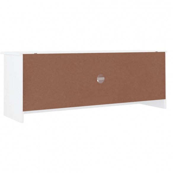 Meuble TV ALTA blanc 112x35x41 cm bois massif de pin