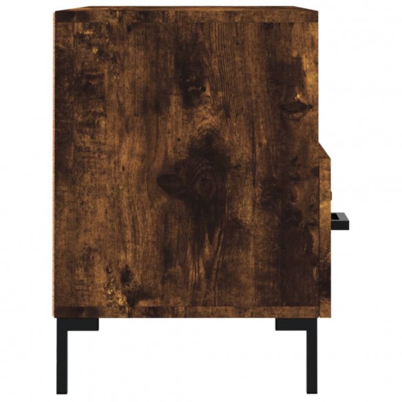 Meuble TV Chêne fumé 80x36x50 cm Bois d'ingénierie