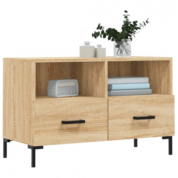 Meuble TV Chêne sonoma 80x36x50 cm Bois d'ingénierie