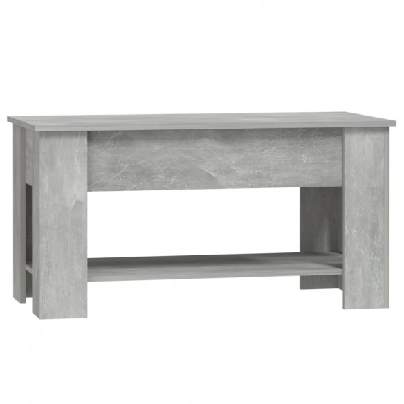 Table basse Gris béton 101x49x52 cm Bois d'ingénierie