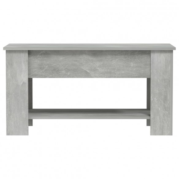 Table basse Gris béton 101x49x52 cm Bois d'ingénierie