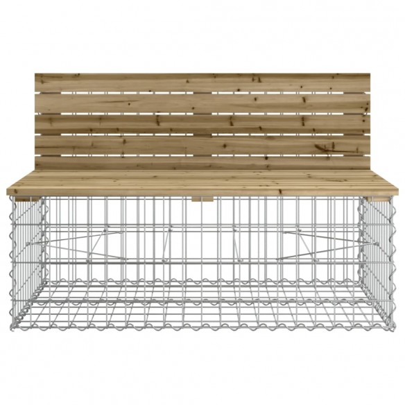 Banc de jardin design gabion 103x70x65 cm bois de pin imprégné