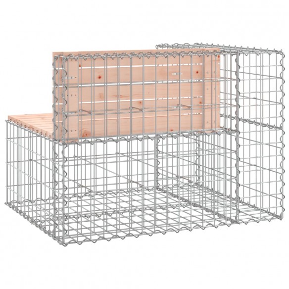 Banc jardin design gabion 92x71x65,5 cm bois massif de douglas