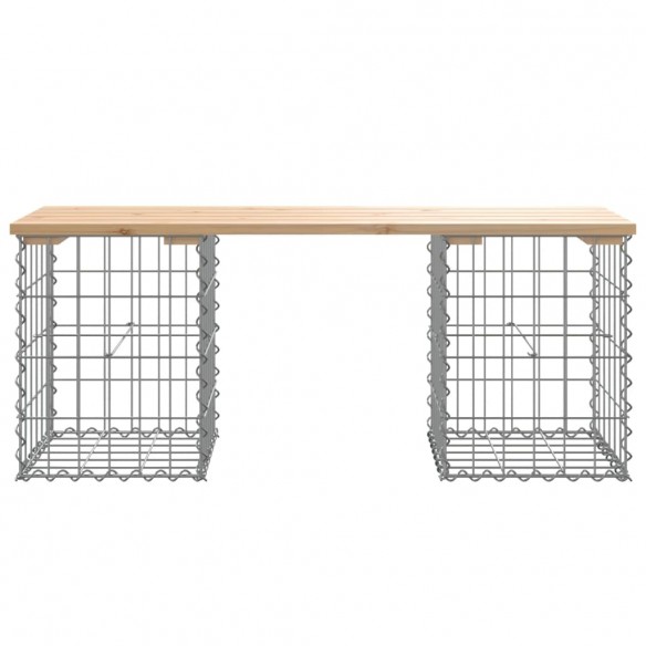 Banc de jardin design de gabion 103x31x42 cm bois massif de pin