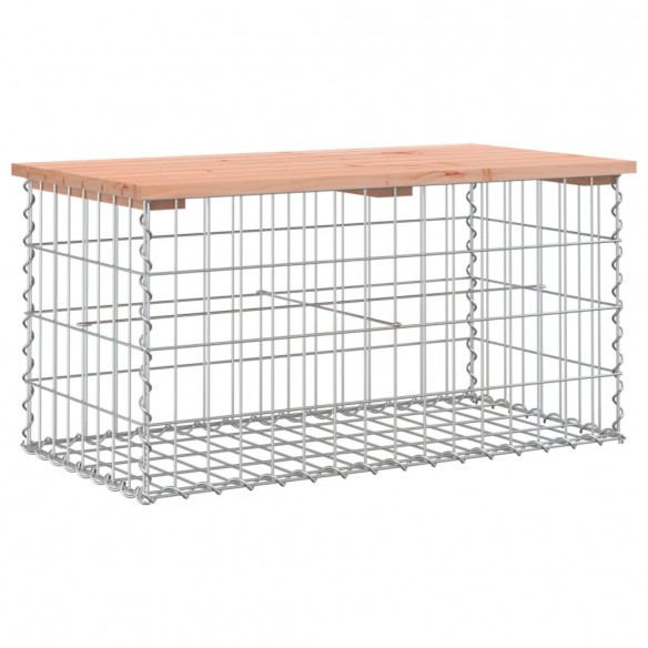 Banc de jardin design gabion 83x44x42 cm bois massif de douglas