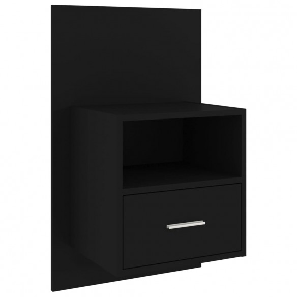 Tables de chevet murales 2 pcs Noir