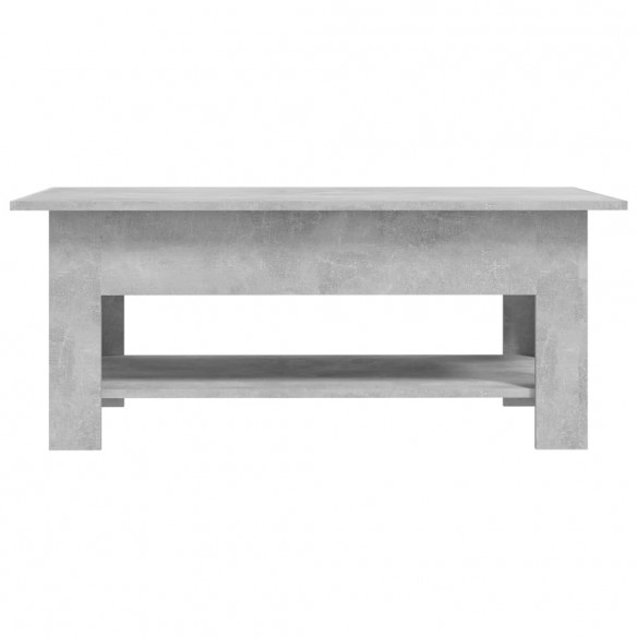 Table basse Gris béton 102x55x42 cm Aggloméré