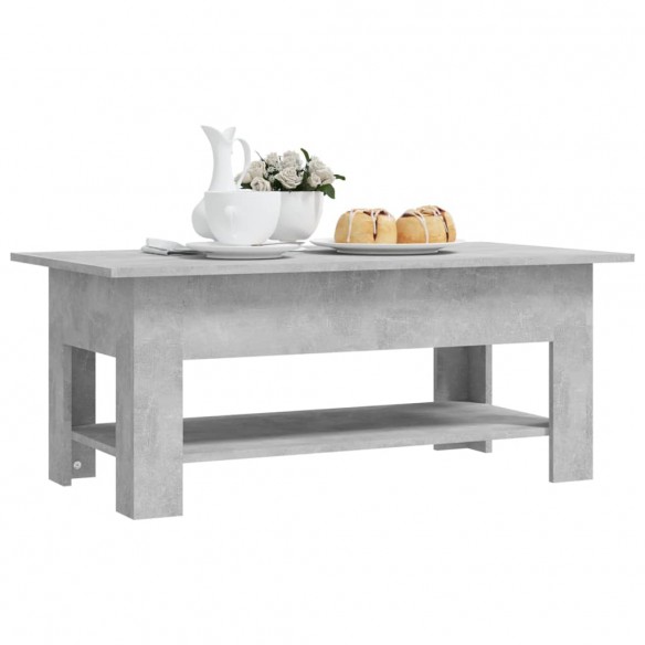 Table basse Gris béton 102x55x42 cm Aggloméré