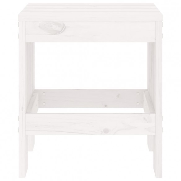 Tabourets de jardin 2 pcs blanc 40x36x45 cm bois massif de pin