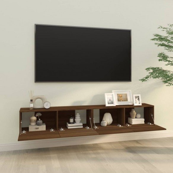 Meubles TV 2 pcs Chêne marron 100x30x30 cm Bois d'ingénierie