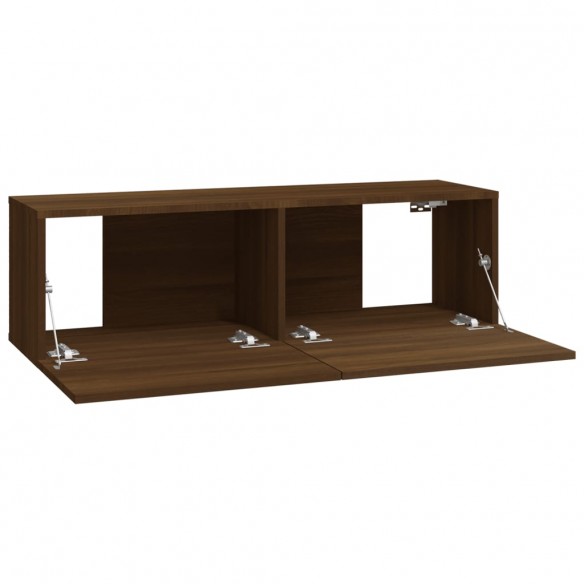 Meubles TV 2 pcs Chêne marron 100x30x30 cm Bois d'ingénierie