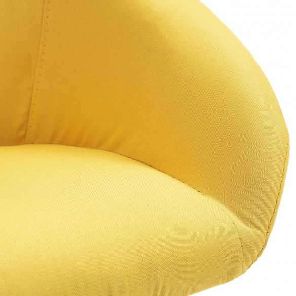 Chaise pivotante de salle à manger Jaune Tissu