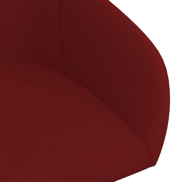 Chaise pivotante de salle à manger Rouge bordeaux Velours