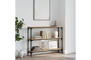 Table console chêne sonoma 100x22,5x75 cm bois d'ingénierie