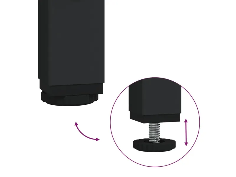 Table console noir 75x22,5x75 cm bois d'ingénierie