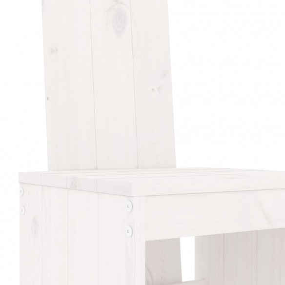 Tabourets de bar 2 pcs blanc 40x42x120 cm bois massif de pin