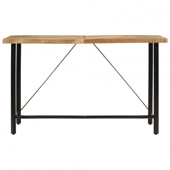 Table de bar 180x70x107 cm bois massif de manguier et fer