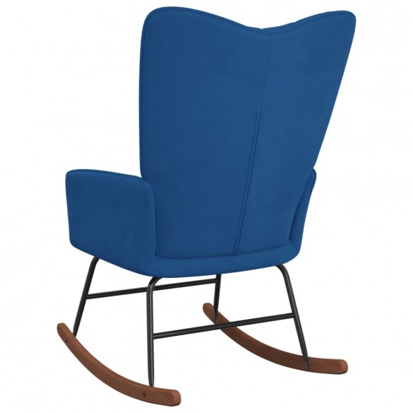 Chaise à bascule Bleu Velours