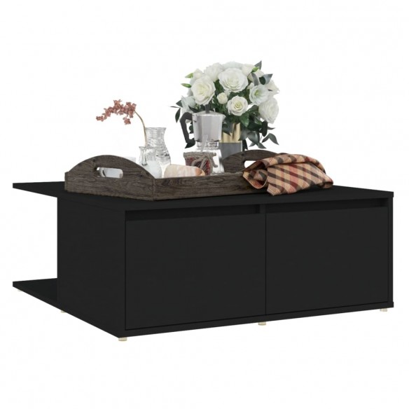 Table basse Noir 80x80x31 cm Aggloméré