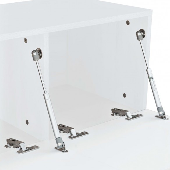 Meuble TV 2 pcs Aggloméré 120 x 40 x 34 cm Blanc brillant