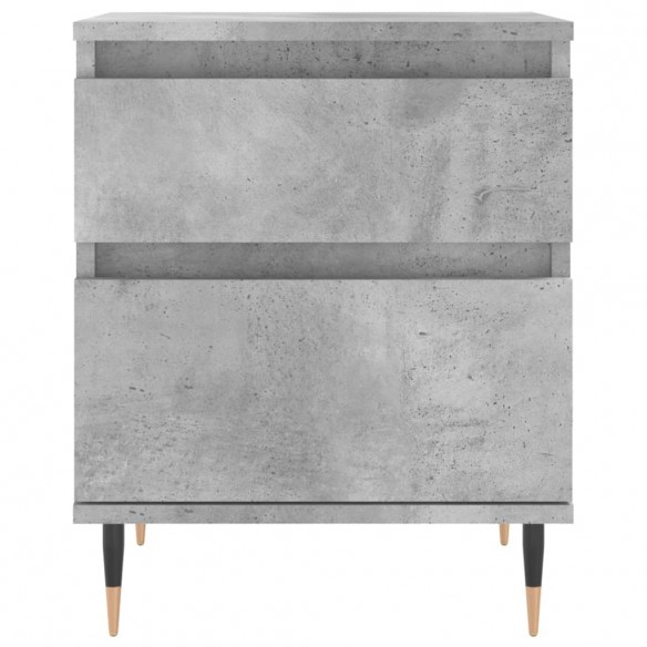 Table de chevet gris béton 40x35x50 cm bois d’ingénierie