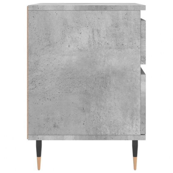 Table de chevet gris béton 40x35x50 cm bois d’ingénierie