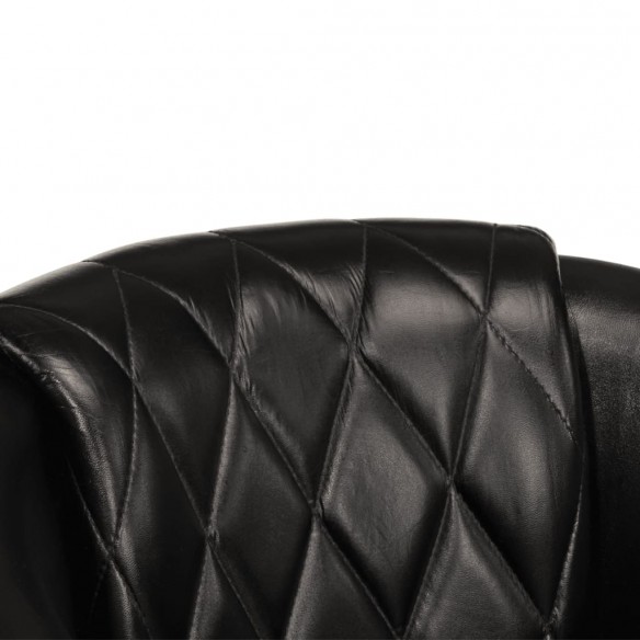 Fauteuil cabriolet noir cuir véritable