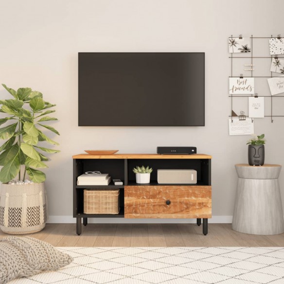 Meuble TV 80x33x46 cm bois d'acacia massif