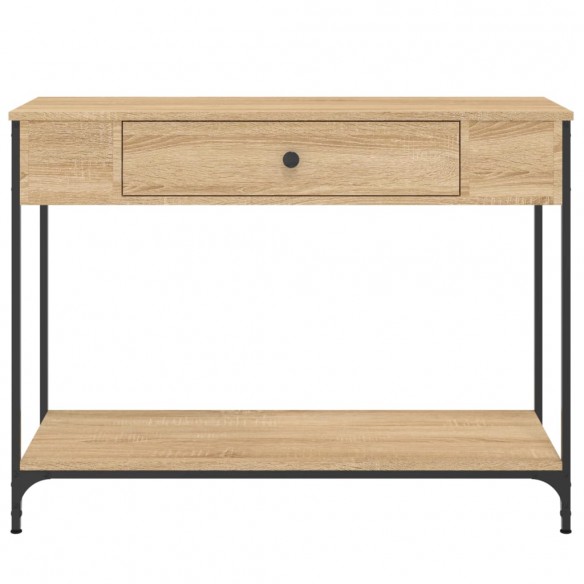 Table console chêne sonoma 100x34,5x75 cm bois d'ingénierie