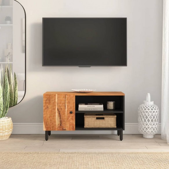 Meuble TV 80x33x46 cm bois d'acacia massif