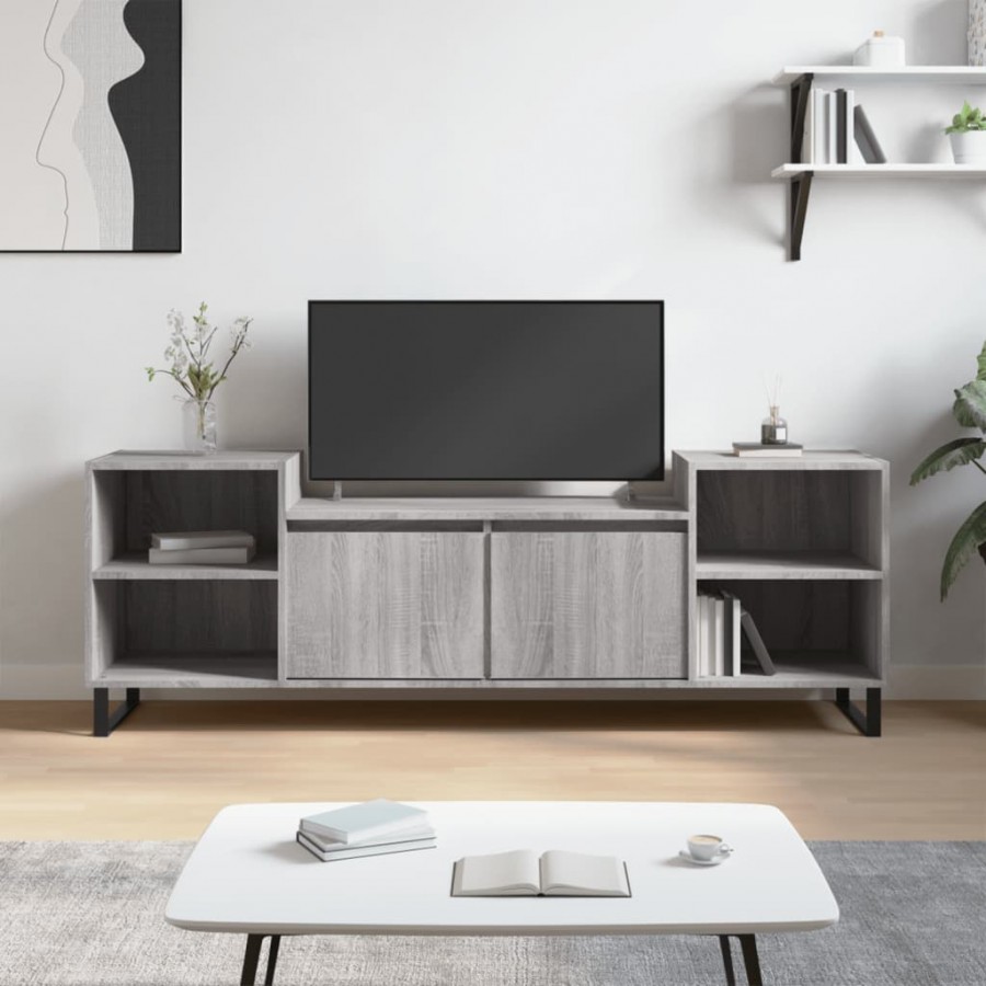 Meuble TV Sonoma gris 160x35x55 cm Bois d'ingénierie